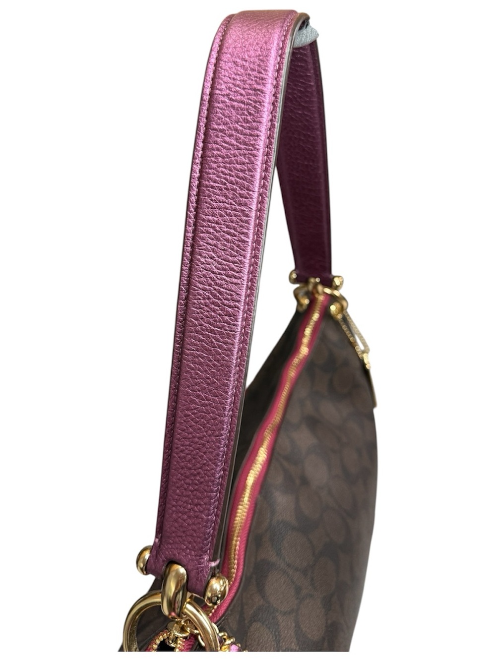 Coach Mia Shoulder Crossbody Bag - Brown/Metallic Berry - Picture 3 of 8
